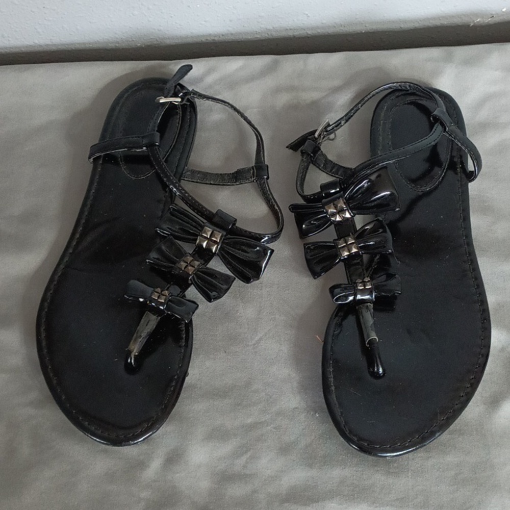 👟 🌞 Sunnyfeet Black Sandals Size 8.5